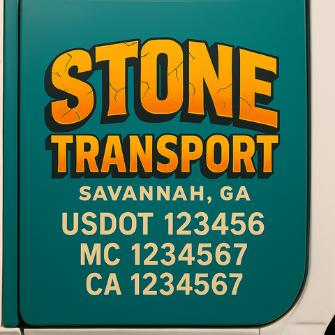 Custom Truck Door Decal Sticker Signs | US DOT Compliant Truck Door Lettering Templates | Make Your Own - Add Your Own Text (2-Pack)