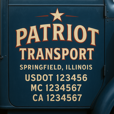 Custom Truck Door Decal Sticker Signs | US DOT Compliant Truck Door Lettering Templates | Make Your Own - Add Your Own Text (2-Pack)