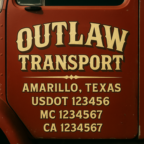 Custom Truck Door Decal Sticker Signs | US DOT Compliant Truck Door Lettering Templates | Make Your Own - Add Your Own Text (2-Pack)