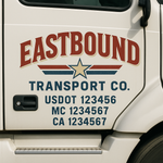 Custom Truck Door Decal Sticker Signs | US DOT Compliant Truck Door Lettering Templates | Make Your Own - Add Your Own Text (2-Pack)