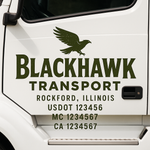 Custom Truck Door Decal Sticker Signs | US DOT Compliant Truck Door Lettering Templates | Make Your Own - Add Your Own Text (2-Pack)