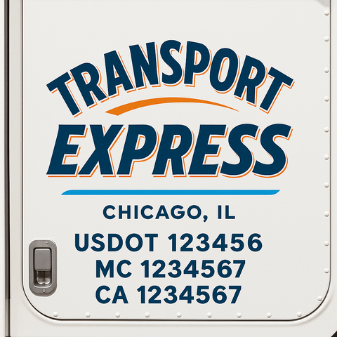 Custom Truck Door Decal Sticker Signs | US DOT Compliant Truck Door Lettering Templates | Make Your Own - Add Your Own Text (2-Pack)