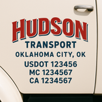 Custom Truck Door Decal Sticker Signs | US DOT Compliant Truck Door Lettering Templates | Make Your Own - Add Your Own Text (2-Pack)