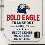 Custom Truck Door Decal Sticker Signs | US DOT Compliant Truck Door Lettering Templates | Make Your Own - Add Your Own Text (2-Pack)