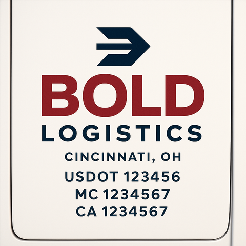 Custom Truck Door Decal Sticker Signs | US DOT Compliant Truck Door Lettering Templates | Make Your Own - Add Your Own Text (2-Pack)