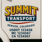 Custom Truck Door Decal Sticker Signs | US DOT Compliant Truck Door Lettering Templates | Make Your Own - Add Your Own Text (2-Pack)