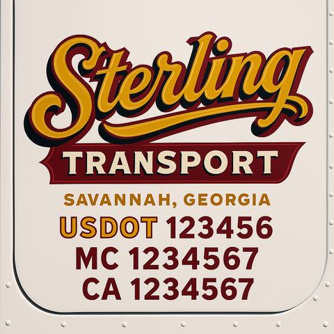 Custom Truck Door Decal Sticker Signs | US DOT Compliant Truck Door Lettering Templates | Make Your Own - Add Your Own Text (2-Pack)