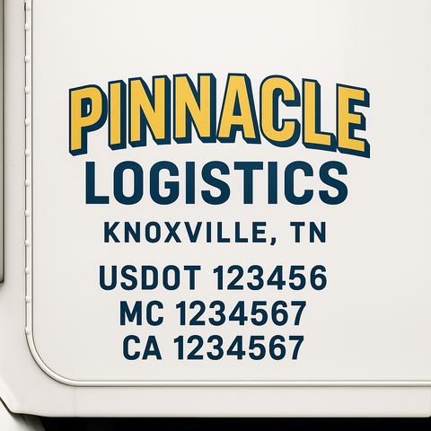 Custom Truck Door Decal Sticker Signs | US DOT Compliant Truck Door Lettering Templates | Make Your Own - Add Your Own Text (2-Pack)