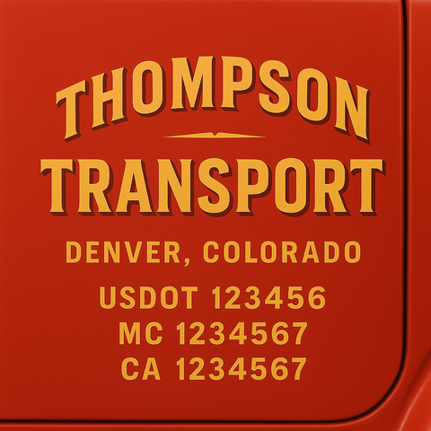 Custom Truck Door Decal Sticker Signs | US DOT Compliant Truck Door Lettering Templates | Make Your Own - Add Your Own Text (2-Pack)