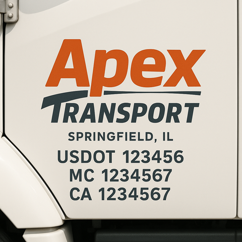 Custom Truck Door Decal Sticker Signs | US DOT Compliant Truck Door Lettering Templates | Make Your Own - Add Your Own Text (2-Pack)