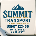 Custom Truck Door Decal Sticker Signs | US DOT Compliant Truck Door Lettering Templates | Make Your Own - Add Your Own Text (2-Pack)