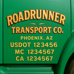 Custom Truck Door Decal Sticker Signs | US DOT Compliant Truck Door Lettering Templates | Make Your Own - Add Your Own Text (2-Pack)