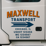 Custom Truck Door Decal Sticker Signs | US DOT Compliant Truck Door Lettering Templates | Make Your Own - Add Your Own Text (2-Pack)