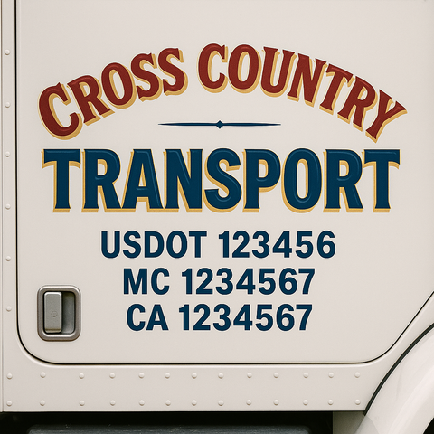 Custom Truck Door Decal Sticker Signs | US DOT Compliant Truck Door Lettering Templates | Make Your Own - Add Your Own Text (2-Pack)