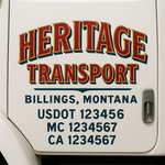 Custom Truck Door Decal Sticker Signs | US DOT Compliant Truck Door Lettering Templates | Make Your Own - Add Your Own Text (2-Pack)