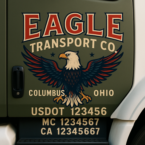 Custom Truck Door Decal Sticker Signs | US DOT Compliant Truck Door Lettering Templates | Make Your Own - Add Your Own Text (2-Pack)