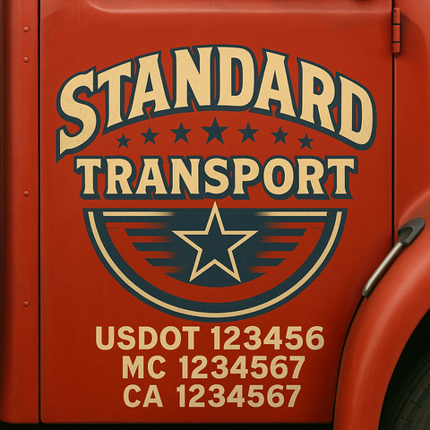 Custom Truck Door Decal Sticker Signs | US DOT Compliant Truck Door Lettering Templates | Make Your Own - Add Your Own Text (2-Pack)