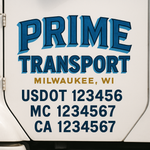 Custom Truck Door Decal Sticker Signs | US DOT Compliant Truck Door Lettering Templates | Make Your Own - Add Your Own Text (2-Pack)