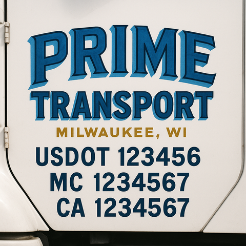 Custom Truck Door Decal Sticker Signs | US DOT Compliant Truck Door Lettering Templates | Make Your Own - Add Your Own Text (2-Pack)