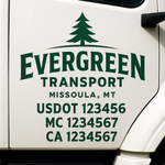 Custom Truck Door Decal Sticker Signs | US DOT Compliant Truck Door Lettering Templates | Make Your Own - Add Your Own Text (2-Pack)