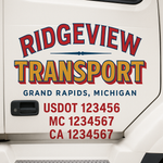 Custom Truck Door Decal Sticker Signs | US DOT Compliant Truck Door Lettering Templates | Make Your Own - Add Your Own Text (2-Pack)
