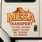 Custom Truck Door Decal Sticker Signs | US DOT Compliant Truck Door Lettering Templates | Make Your Own - Add Your Own Text (2-Pack)