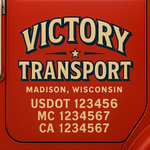 Custom Truck Door Decal Sticker Signs | US DOT Compliant Truck Door Lettering Templates | Make Your Own - Add Your Own Text (2-Pack)