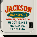 Custom Truck Door Decal Sticker Signs | US DOT Compliant Truck Door Lettering Templates | Make Your Own - Add Your Own Text (2-Pack)