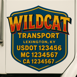 Custom Truck Door Decal Sticker Signs | US DOT Compliant Truck Door Lettering Templates | Make Your Own - Add Your Own Text (2-Pack)