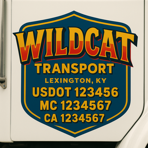 Custom Truck Door Decal Sticker Signs | US DOT Compliant Truck Door Lettering Templates | Make Your Own - Add Your Own Text (2-Pack)