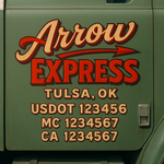 Custom Truck Door Decal Sticker Signs | US DOT Compliant Truck Door Lettering Templates | Make Your Own - Add Your Own Text (2-Pack)