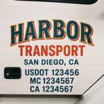 Custom Truck Door Decal Sticker Signs | US DOT Compliant Truck Door Lettering Templates | Make Your Own - Add Your Own Text (2-Pack)