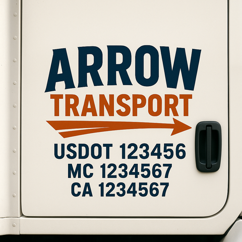 Custom Truck Door Decal Sticker Signs | US DOT Compliant Truck Door Lettering Templates | Make Your Own - Add Your Own Text (2-Pack)
