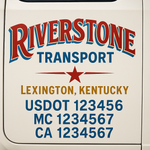 Custom Truck Door Decal Sticker Signs | US DOT Compliant Truck Door Lettering Templates | Make Your Own - Add Your Own Text (2-Pack)