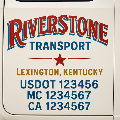 Custom Truck Door Decal Sticker Signs | US DOT Compliant Truck Door Lettering Templates | Make Your Own - Add Your Own Text (2-Pack)