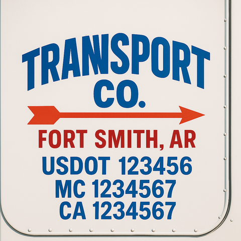 Custom Truck Door Decal Sticker Signs | US DOT Compliant Truck Door Lettering Templates | Make Your Own - Add Your Own Text (2-Pack)