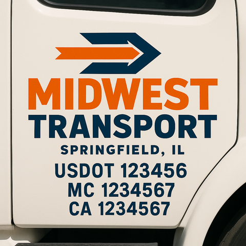 Custom Truck Door Decal Sticker Signs | US DOT Compliant Truck Door Lettering Templates | Make Your Own - Add Your Own Text (2-Pack)