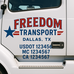 Custom Truck Door Decal Sticker Signs | US DOT Compliant Truck Door Lettering Templates | Make Your Own - Add Your Own Text (2-Pack)