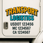 Custom Truck Door Decal Sticker Signs | US DOT Compliant Truck Door Lettering Templates | Make Your Own - Add Your Own Text (2-Pack)