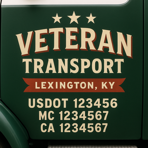 Custom Truck Door Decal Sticker Signs | US DOT Compliant Truck Door Lettering Templates | Make Your Own - Add Your Own Text (2-Pack)