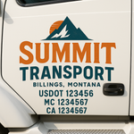 Custom Truck Door Decal Sticker Signs | US DOT Compliant Truck Door Lettering Templates | Make Your Own - Add Your Own Text (2-Pack)