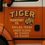 Custom Truck Door Decal Sticker Signs | US DOT Compliant Truck Door Lettering Templates | Make Your Own - Add Your Own Text (2-Pack)