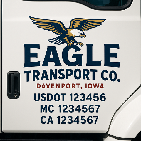 Custom Truck Door Decal Sticker Signs | US DOT Compliant Truck Door Lettering Templates | Make Your Own - Add Your Own Text (2-Pack)