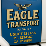 Custom Truck Door Decal Sticker Signs | US DOT Compliant Truck Door Lettering Templates | Make Your Own - Add Your Own Text (2-Pack)