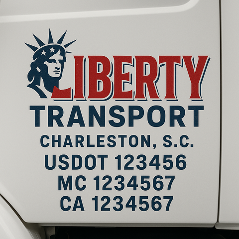 Custom Truck Door Decal Sticker Signs | US DOT Compliant Truck Door Lettering Templates | Make Your Own - Add Your Own Text (2-Pack)
