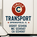 Custom Truck Door Decal Sticker Signs | US DOT Compliant Truck Door Lettering Templates | Make Your Own - Add Your Own Text (2-Pack)