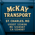 Custom Truck Door Decal Sticker Signs | US DOT Compliant Truck Door Lettering Templates | Make Your Own - Add Your Own Text (2-Pack)
