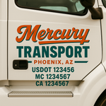 Custom Truck Door Decal Sticker Signs | US DOT Compliant Truck Door Lettering Templates | Make Your Own - Add Your Own Text (2-Pack)