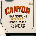 Custom Truck Door Decal Sticker Signs | US DOT Compliant Truck Door Lettering Templates | Make Your Own - Add Your Own Text (2-Pack)