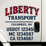 Custom Truck Door Decal Sticker Signs | US DOT Compliant Truck Door Lettering Templates | Make Your Own - Add Your Own Text (2-Pack)